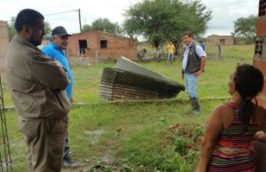El gobierno activo plan de asistencia a los afectadas por violento temporal en Villafañe