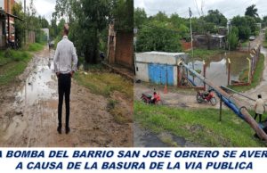 Bomba de desagote averiadas al taponarse con todo tipo de basura
