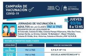 Con 11 sedes habilitadas, este jueves prosigue la vacunación en el interior